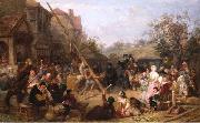 Frederick Goodall Raising the Maypole oil painting reproduction